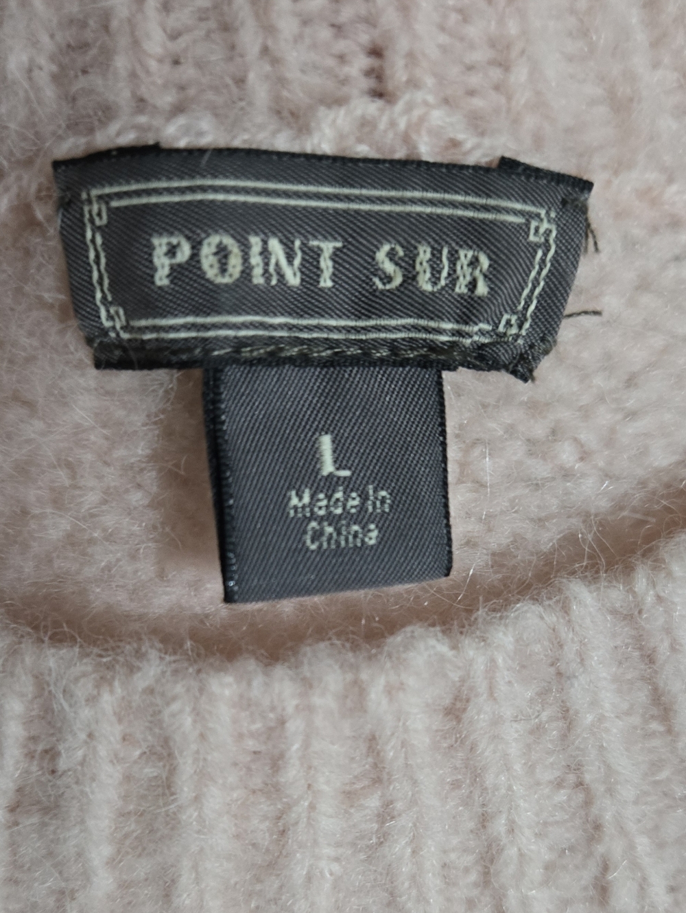 Point Sur Alpaca Laine Blend Striped Crewneck Sweater - Multi Pastel Size L - Picture 9 of 9